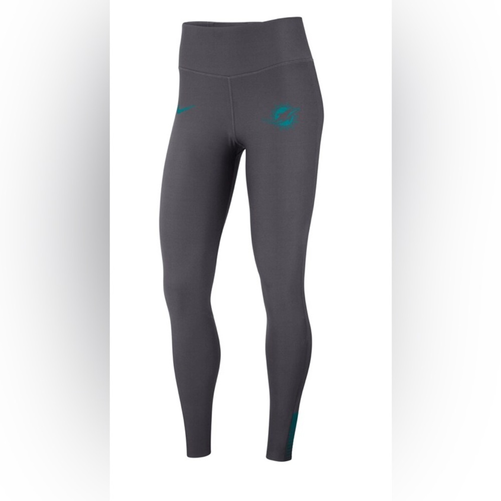 Miami Dolphins Nike Women's Power Sculpt Performance Leggings - Gray